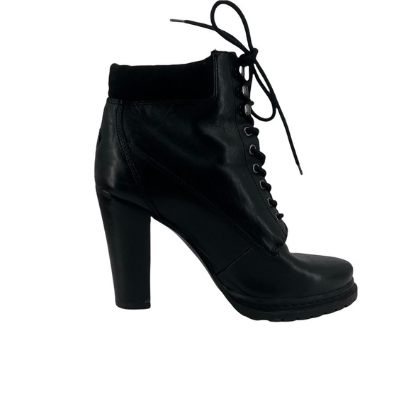 BCBGeneration Black Leather BG-Maude Block Heel Platform Boots Size 10 Women’s - Picture 4 of 16